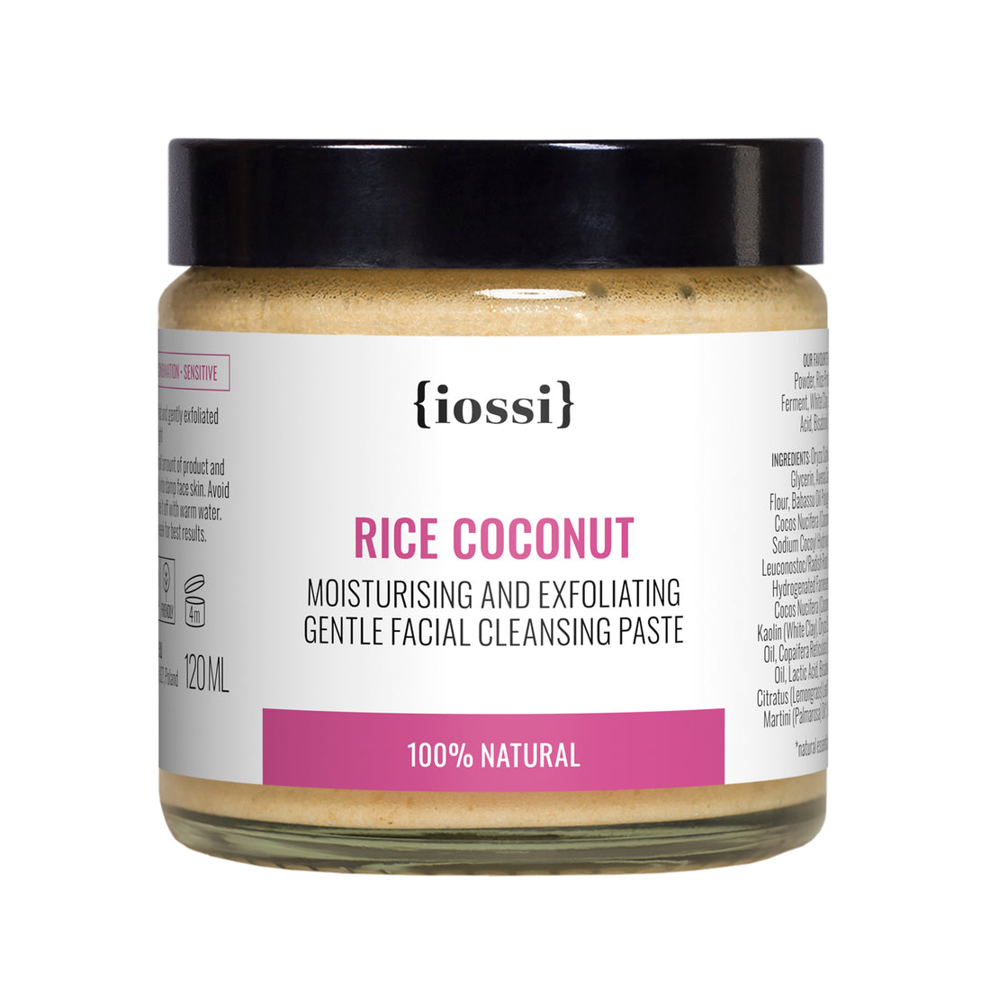 Rice Coconut. Moisturising and Exfoliating Facial Cleansing Paste